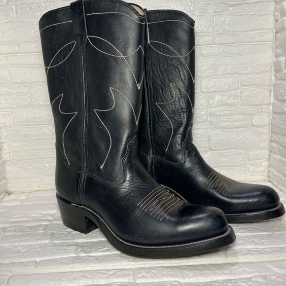 BLACK COWBOY BOOTS main image 7